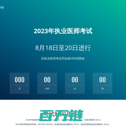 2023年执业医师类考试倒计时